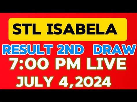 stl isabela result|2ND DRAW .